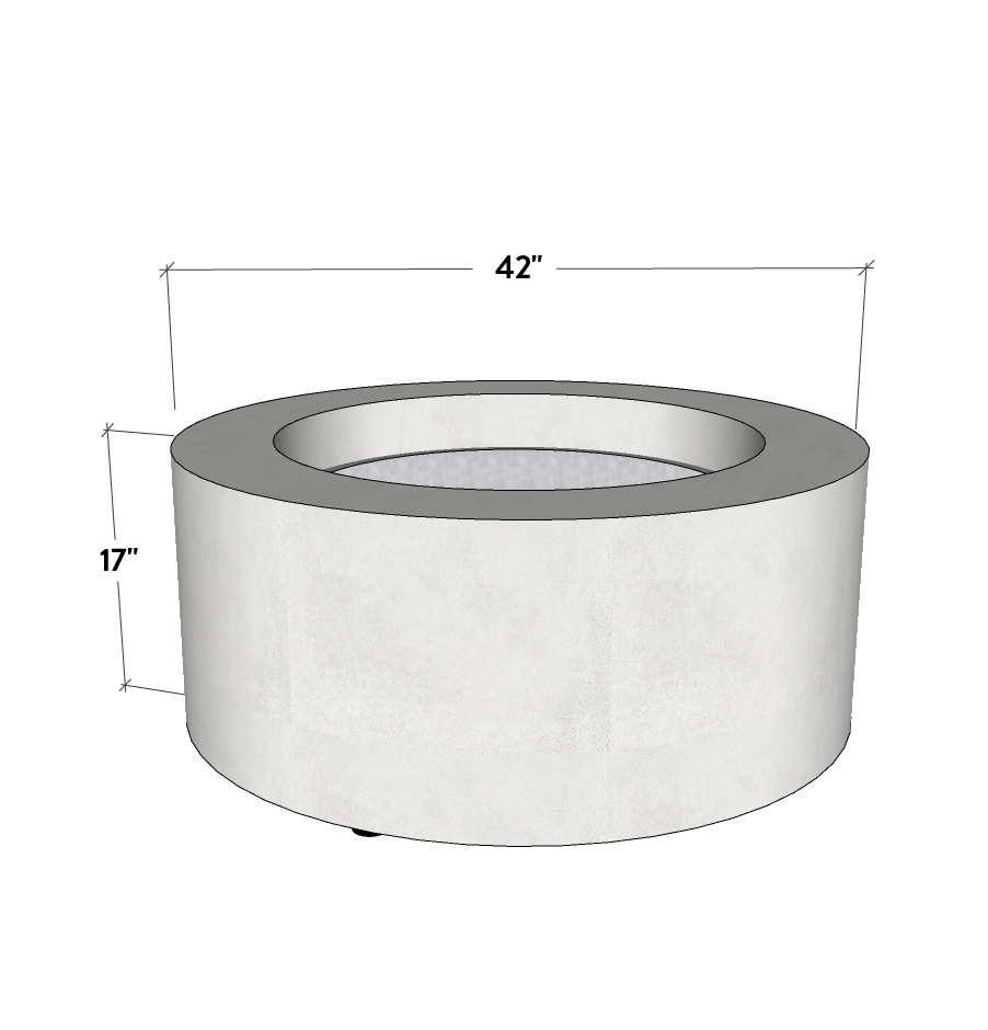 Kylindros - Cylinder Concrete Fire Pit Table - Energize Trek