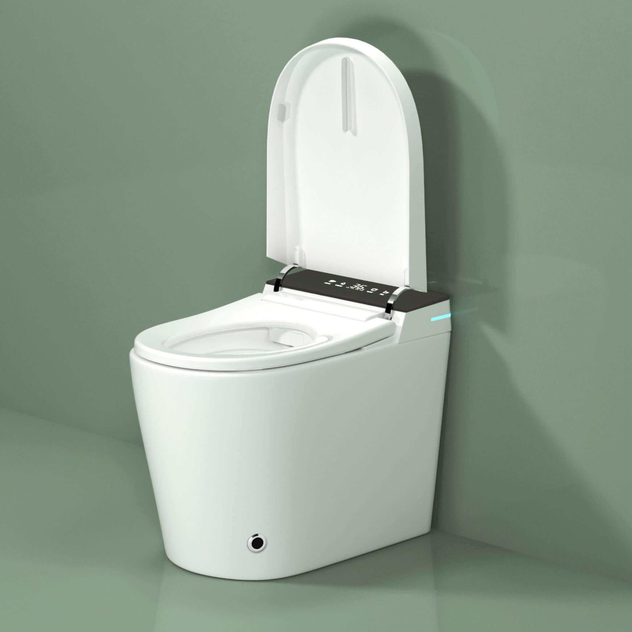 Modern Compact Smart Tankless Toilet With Bidet, Auto Open, Auto Flush, Heated Seat And Air Dryer (SAK51990) - Energize Trek