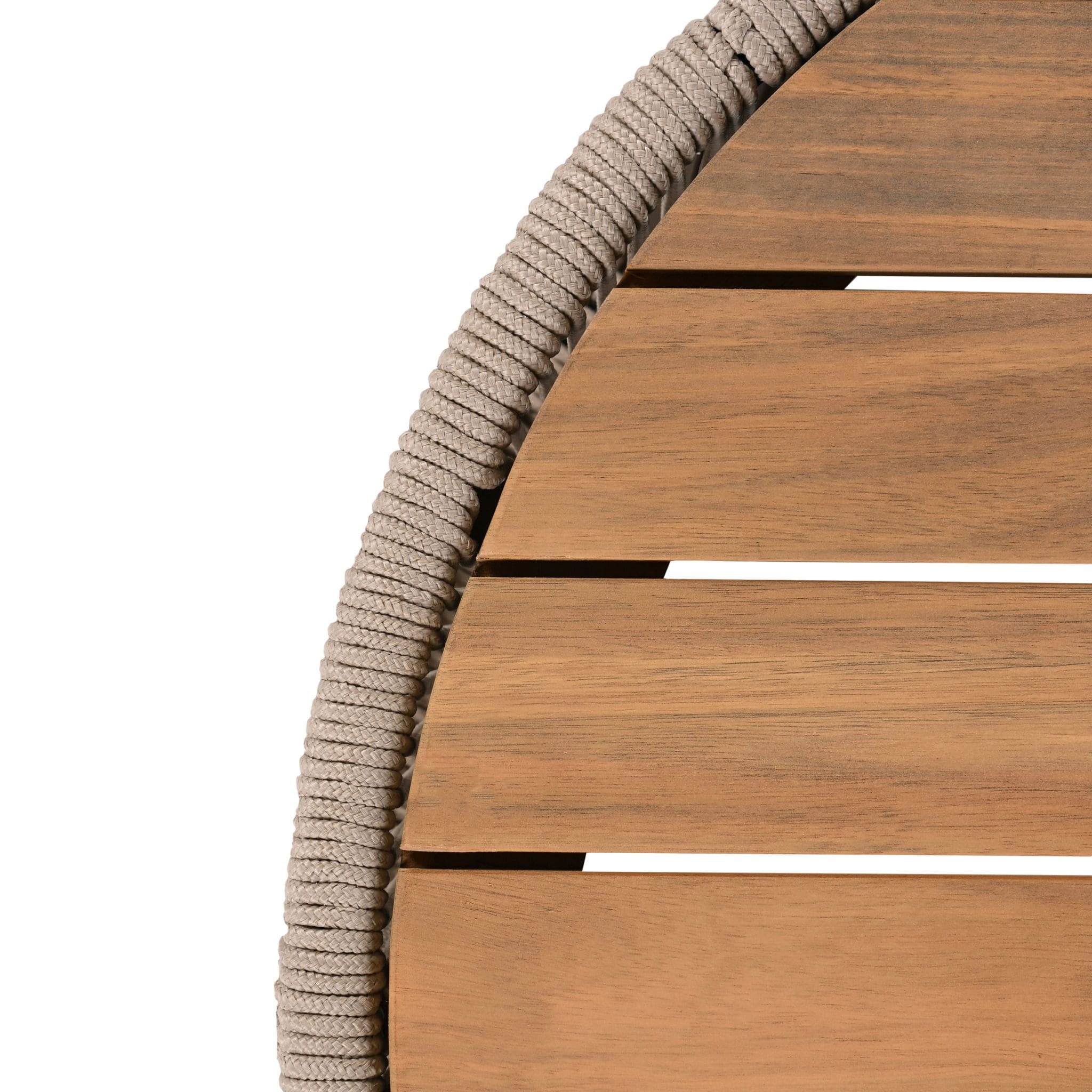 Modern Rustic Coffee Table & Side Table With Woven Rope Design (SAK56739) - Energize Trek