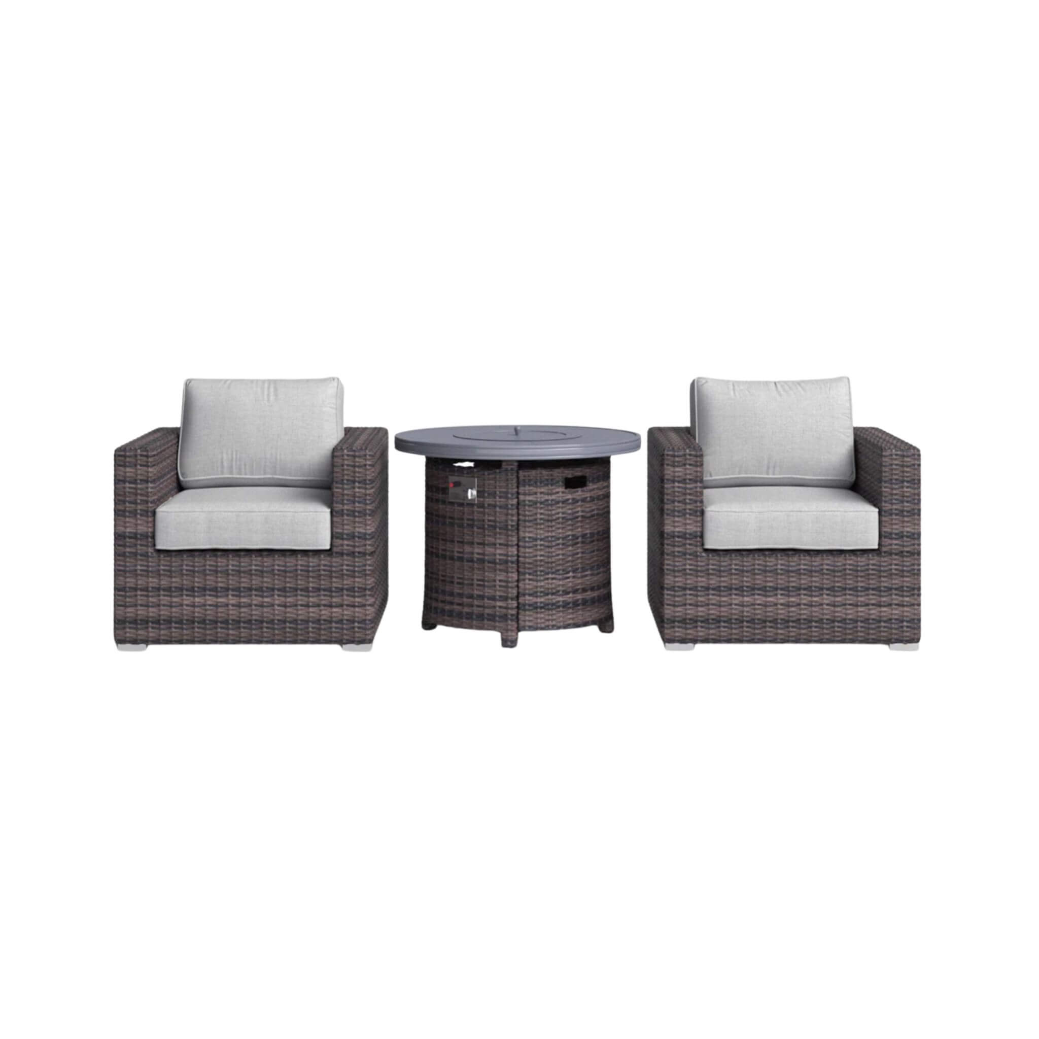 3-Piece Modular Rattan Patio Sofa Set With Weather-Resistant Cushions (SAK75321) - Energize Trek