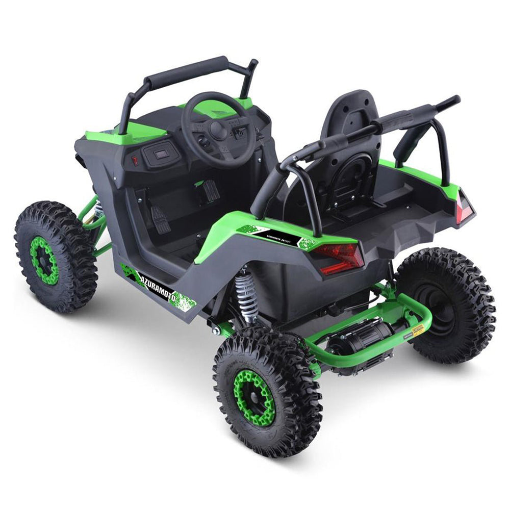 MotoTec Raider 1200W 48V/12AH Kids Electric Full Suspension UTV, Green (95476283) - Energize Trek