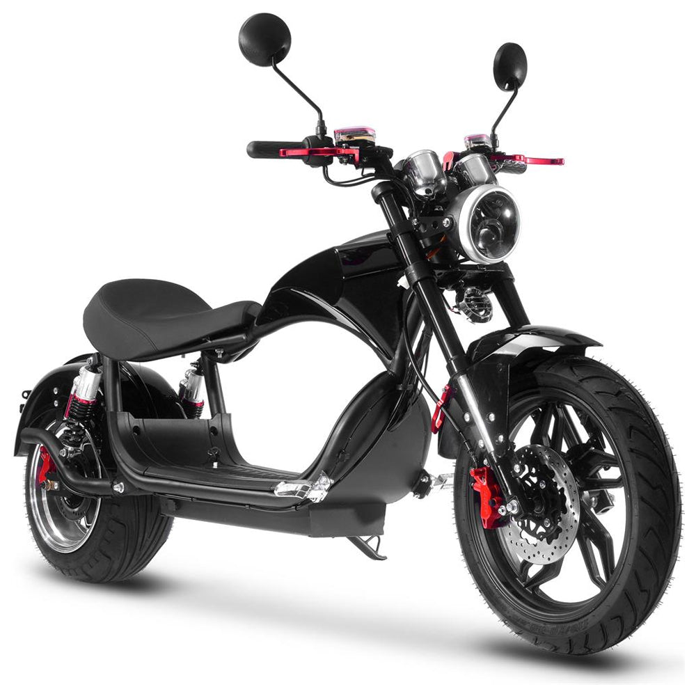 MotoTec Raven 60V/30AH 2500W Electric Moped Motorcycle Scooter For Adults, Black (SAK48263) - Energize Trek