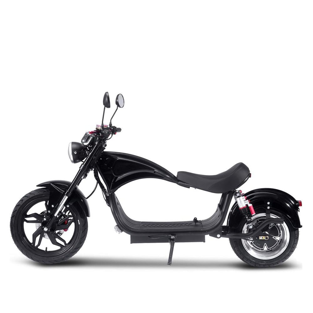 MotoTec Raven 60V/30AH 2500W Electric Moped Motorcycle Scooter For Adults, Black (SAK48263) - Energize Trek