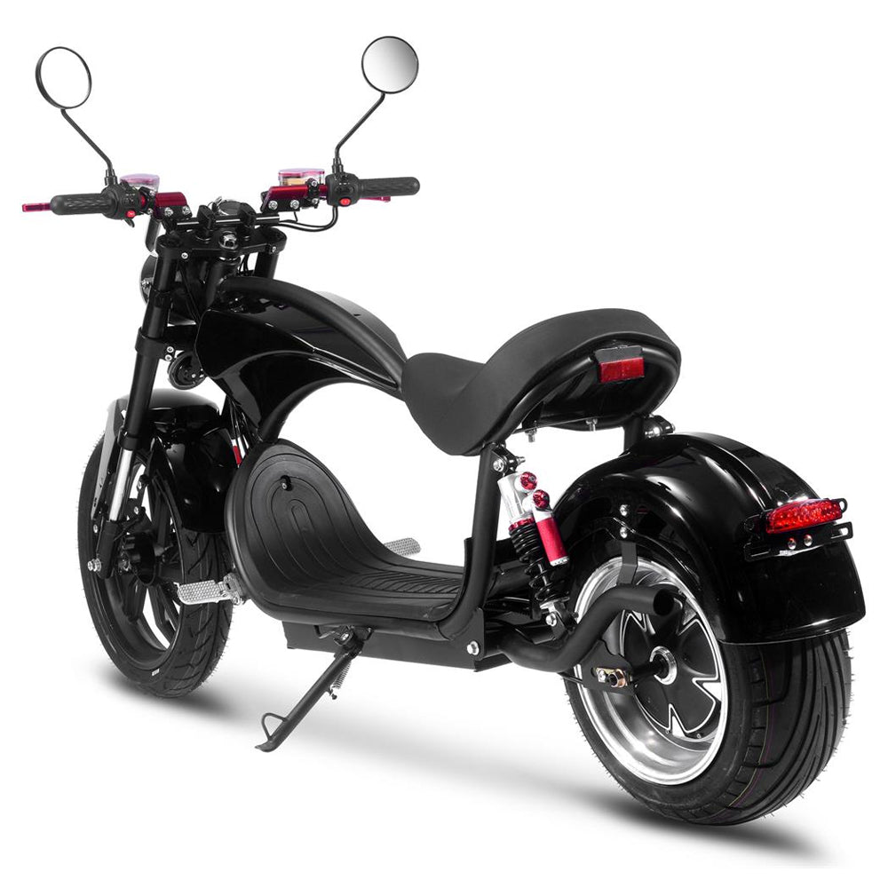 MotoTec Raven 60V/30AH 2500W Electric Moped Motorcycle Scooter For Adults, Black (SAK48263) - Energize Trek