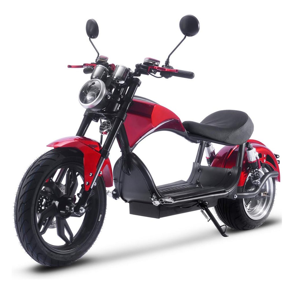MotoTec Raven 60V/30AH 2500W Electric Moped Motorcycle Scooter For Adults, Red (SAK48163) - Energize Trek