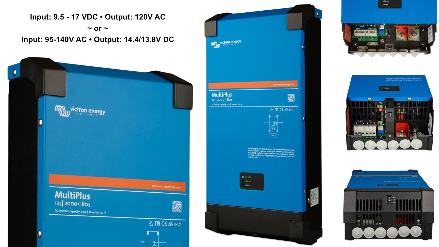 Victron 120V Inverter & Charger - 12/24/48V; 500 - 5000 Watts - Energize Trek