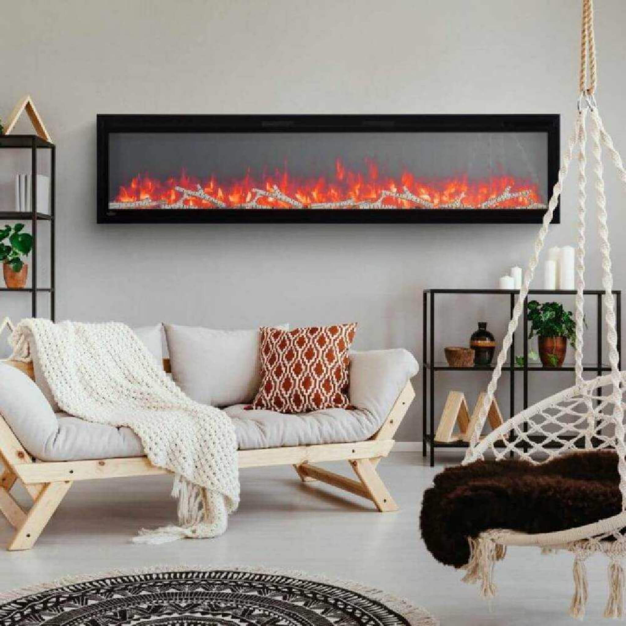 Napoleon Entice Wall-Hanging Electric Fireplace With Multi-Function Remote Control (SAK74519) - Energize Trek