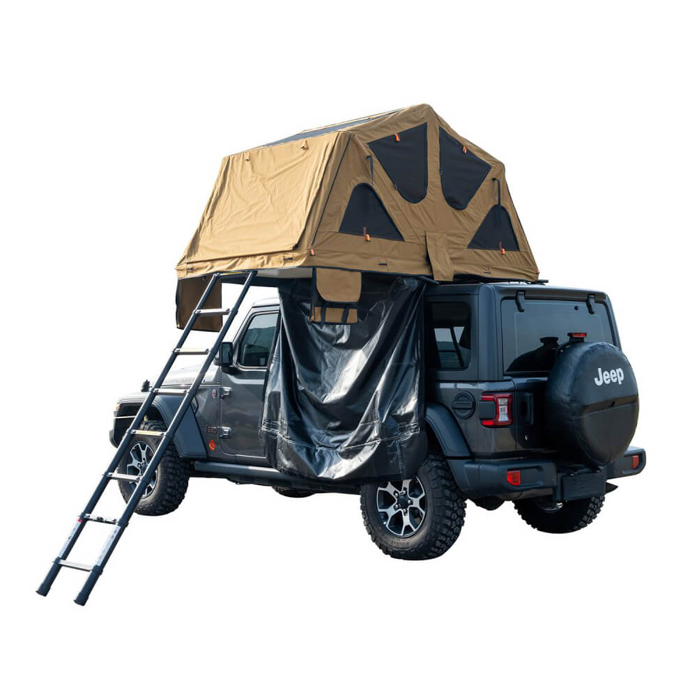 Naturnest Andromeda Khaki Soft Shell Rooftop Tent With Large Panoramic Skylight & YKK Doors (SAK72384) - Energize Trek