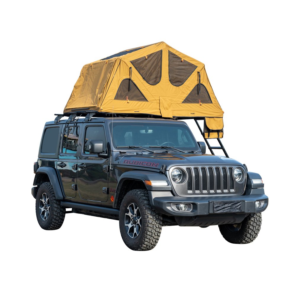Naturnest Andromeda Khaki Soft Shell Rooftop Tent With Large Panoramic Skylight & YKK Doors (SAK72384) - Energize Trek