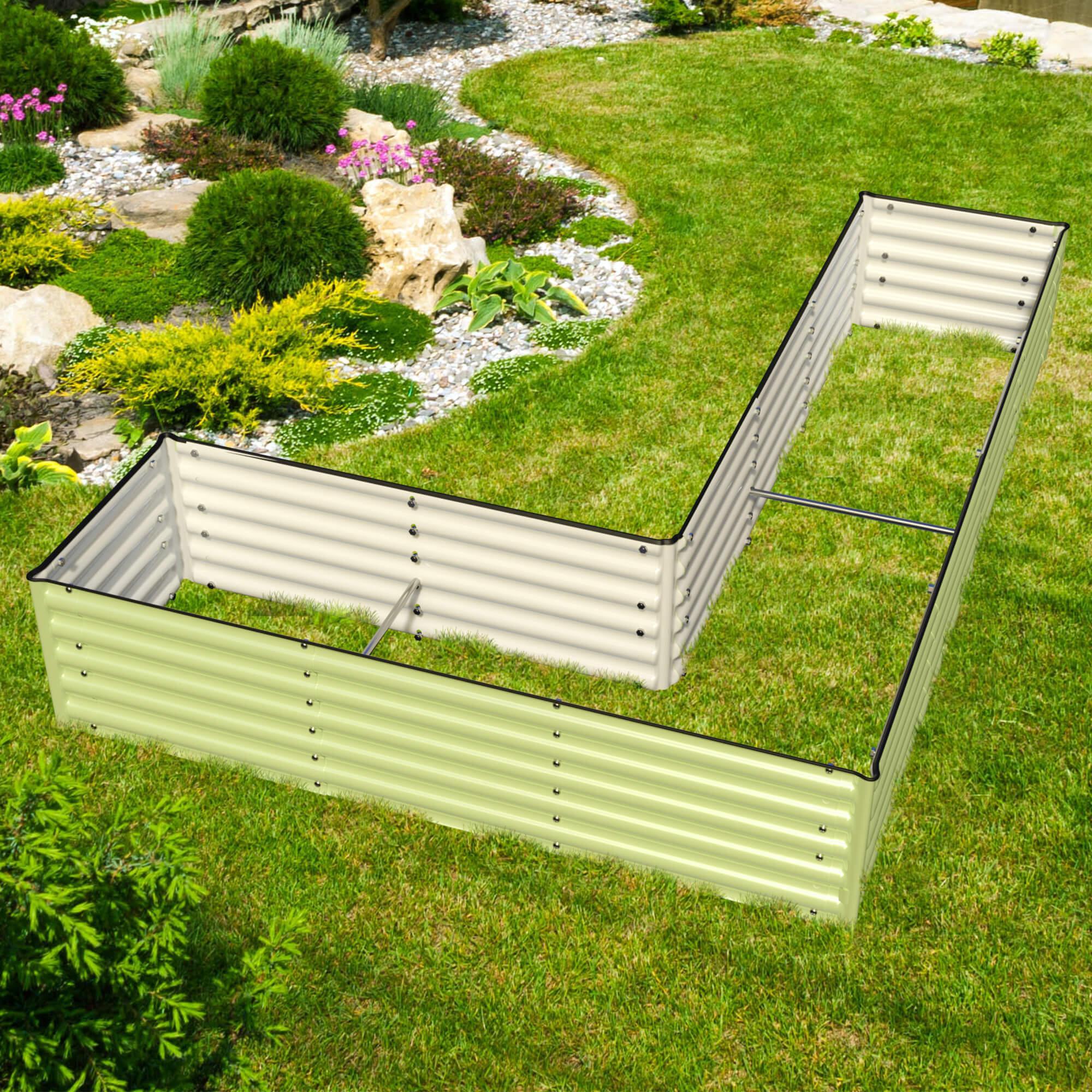 Olle Gardens 17" Tall "L" Shape Infinity Raised Garden Bed - Energize Trek