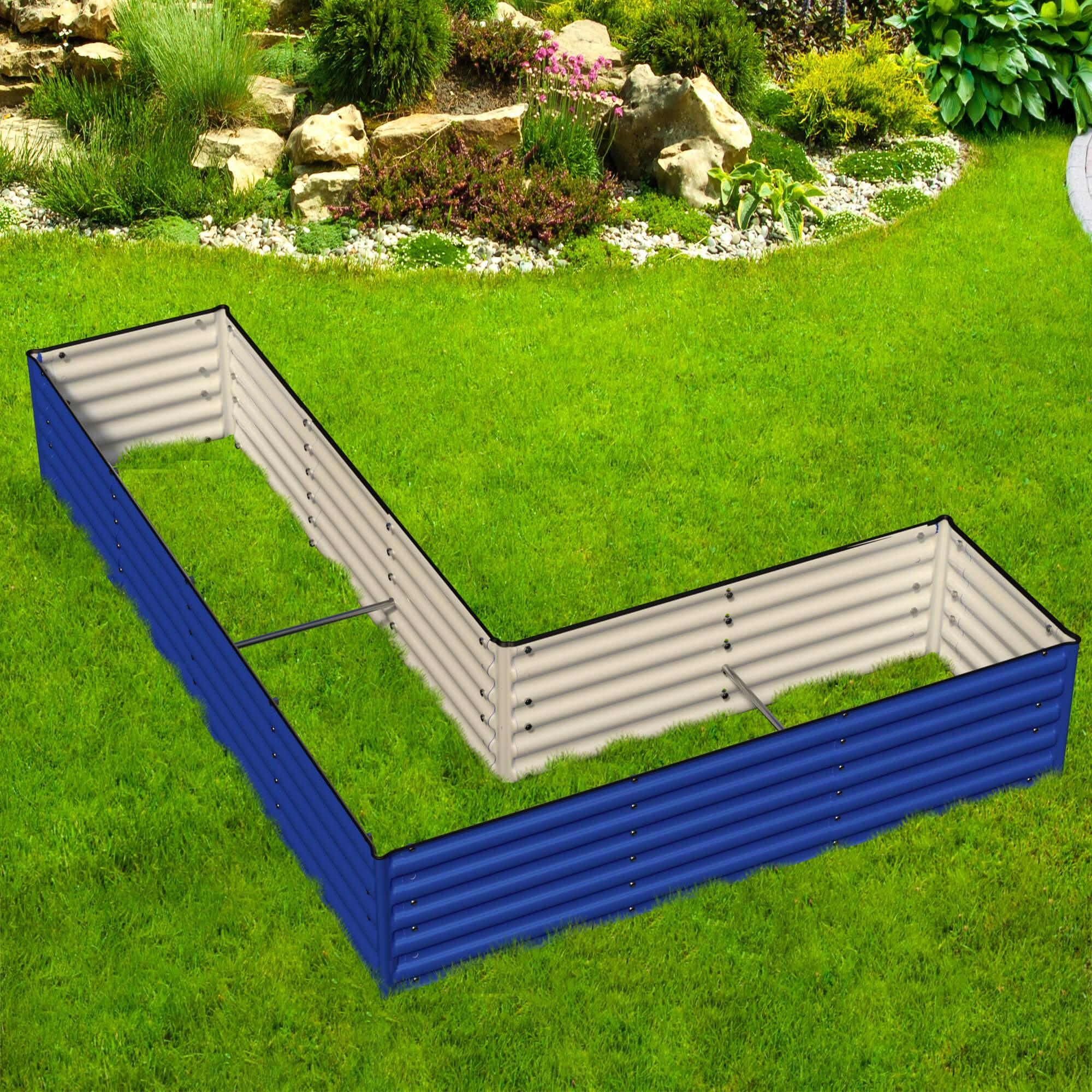 Olle Gardens 17" Tall "L" Shape Infinity Raised Garden Bed - Energize Trek