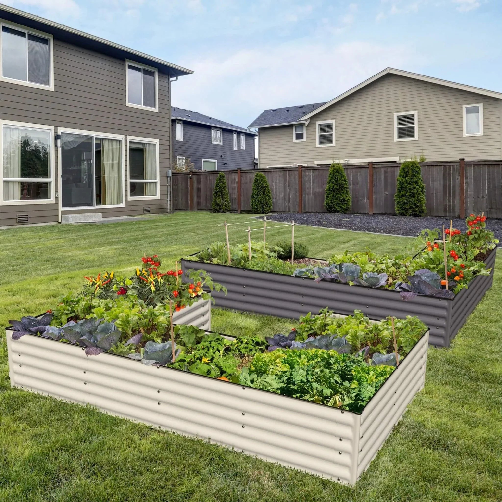 Olle Gardens 17" Tall "L" Shape Infinity Raised Garden Bed - Energize Trek