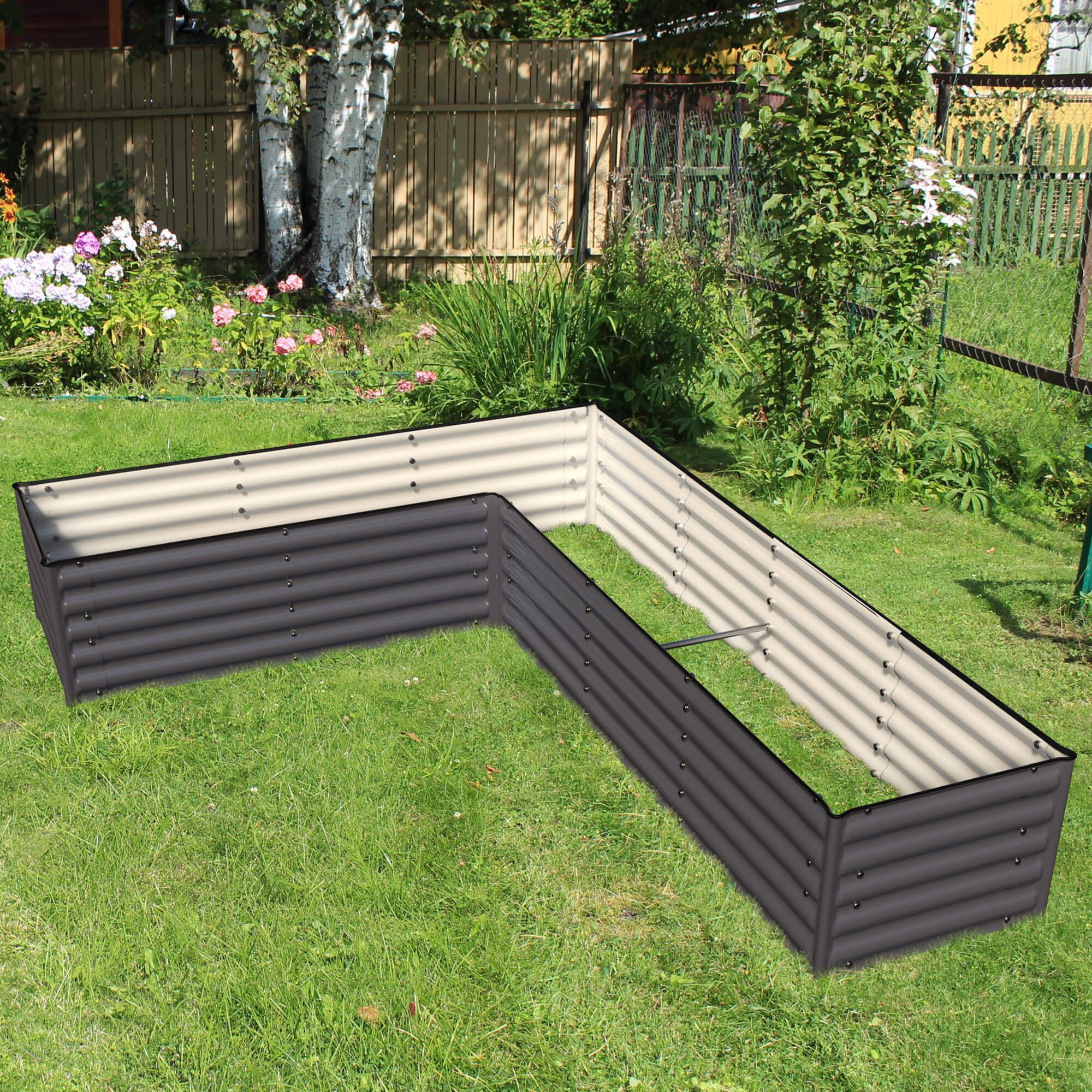 Olle Gardens 17" Tall "L" Shape Infinity Raised Garden Bed - Energize Trek