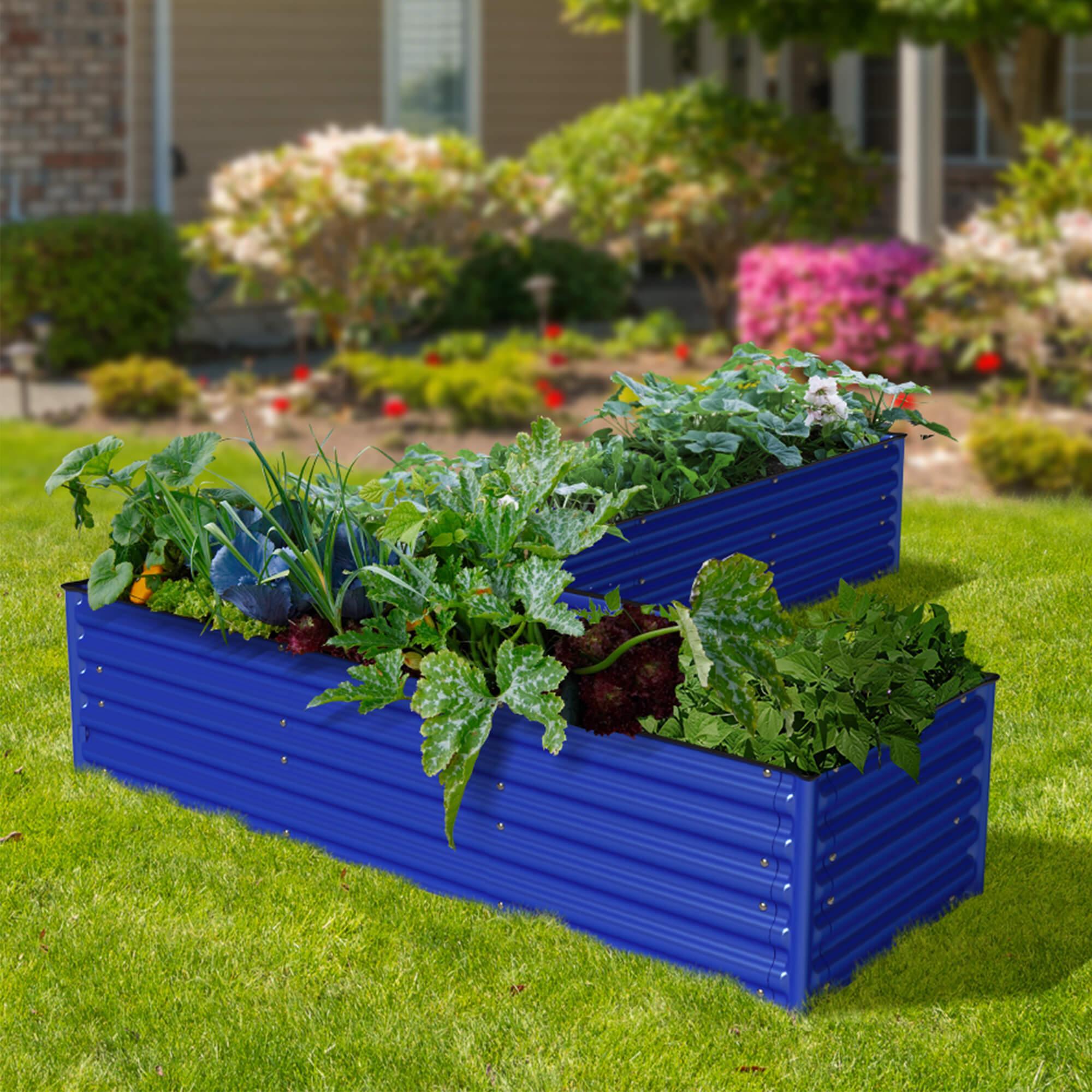 Olle Gardens 17" Tall "L" Shape Infinity Raised Garden Bed - Energize Trek