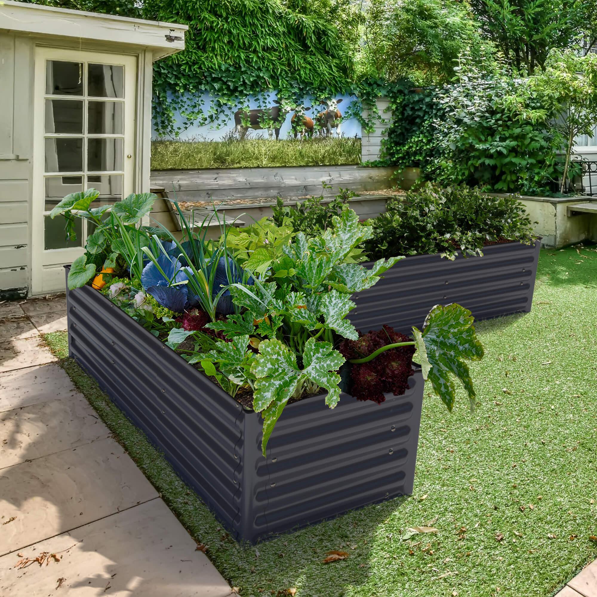 Olle Gardens 17" Tall "L" Shape Infinity Raised Garden Bed - Energize Trek