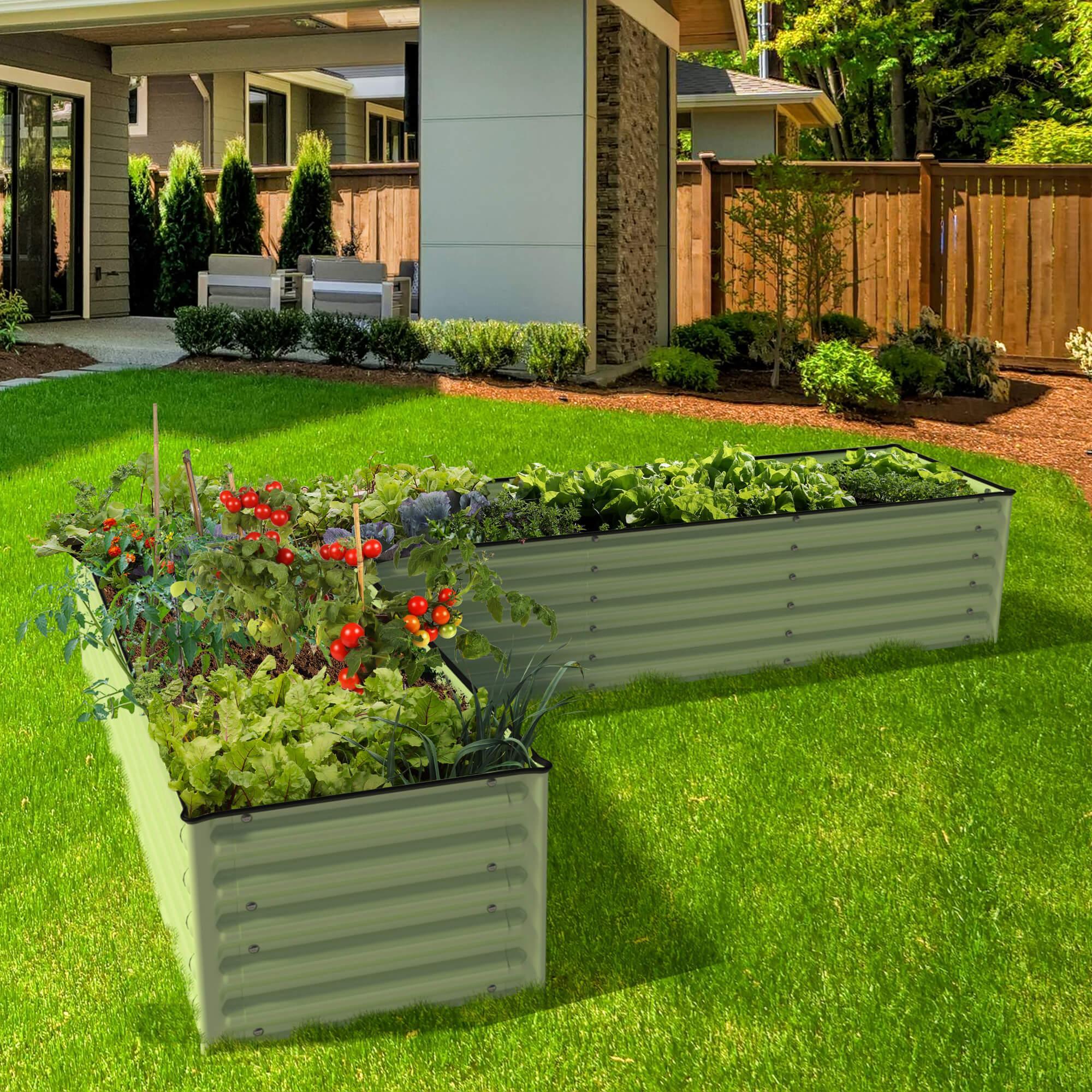 Olle Gardens 17" Tall "L" Shape Infinity Raised Garden Bed - Energize Trek