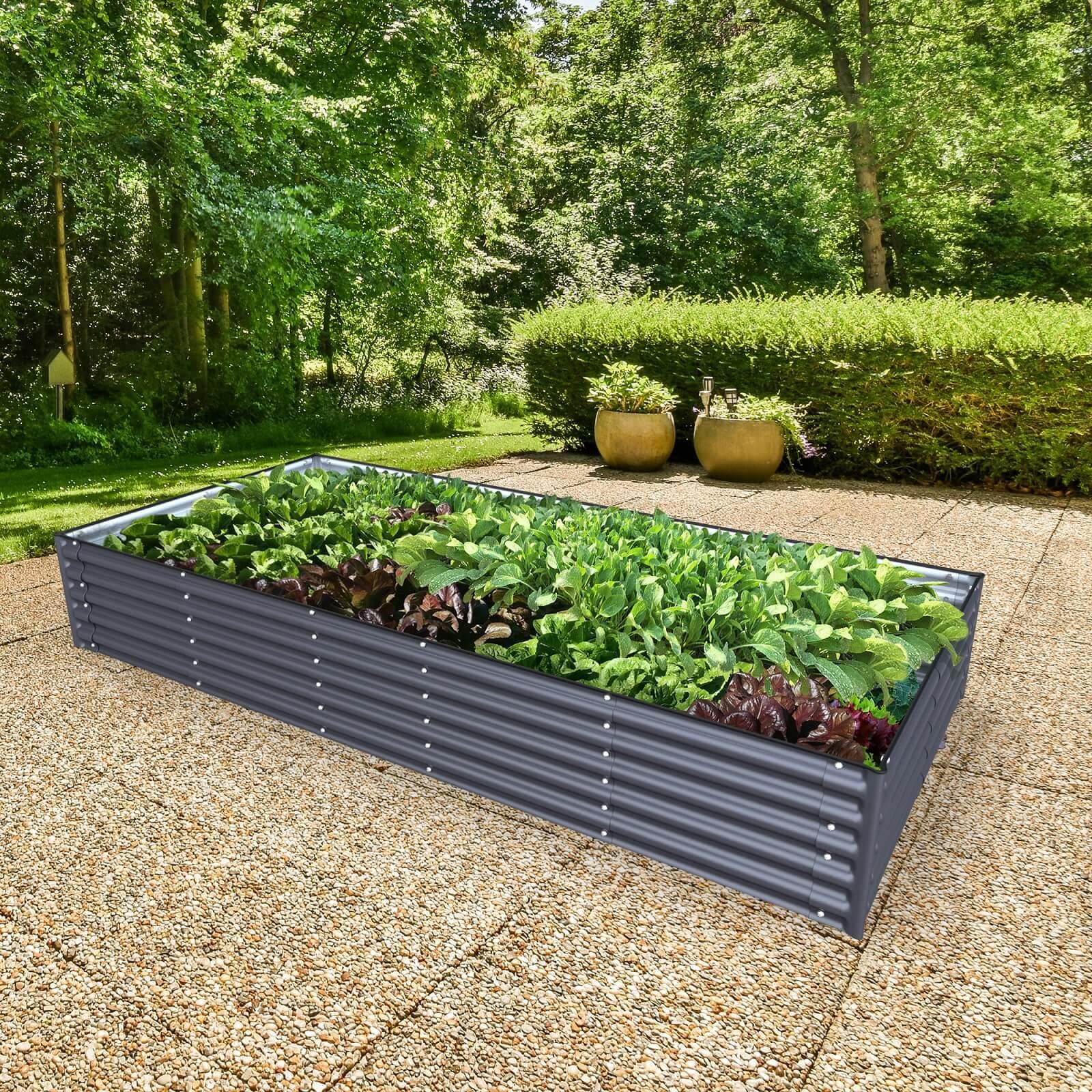Olle Gardens 17" Tall Rectangle Infinity Raised Garden Bed - Energize Trek