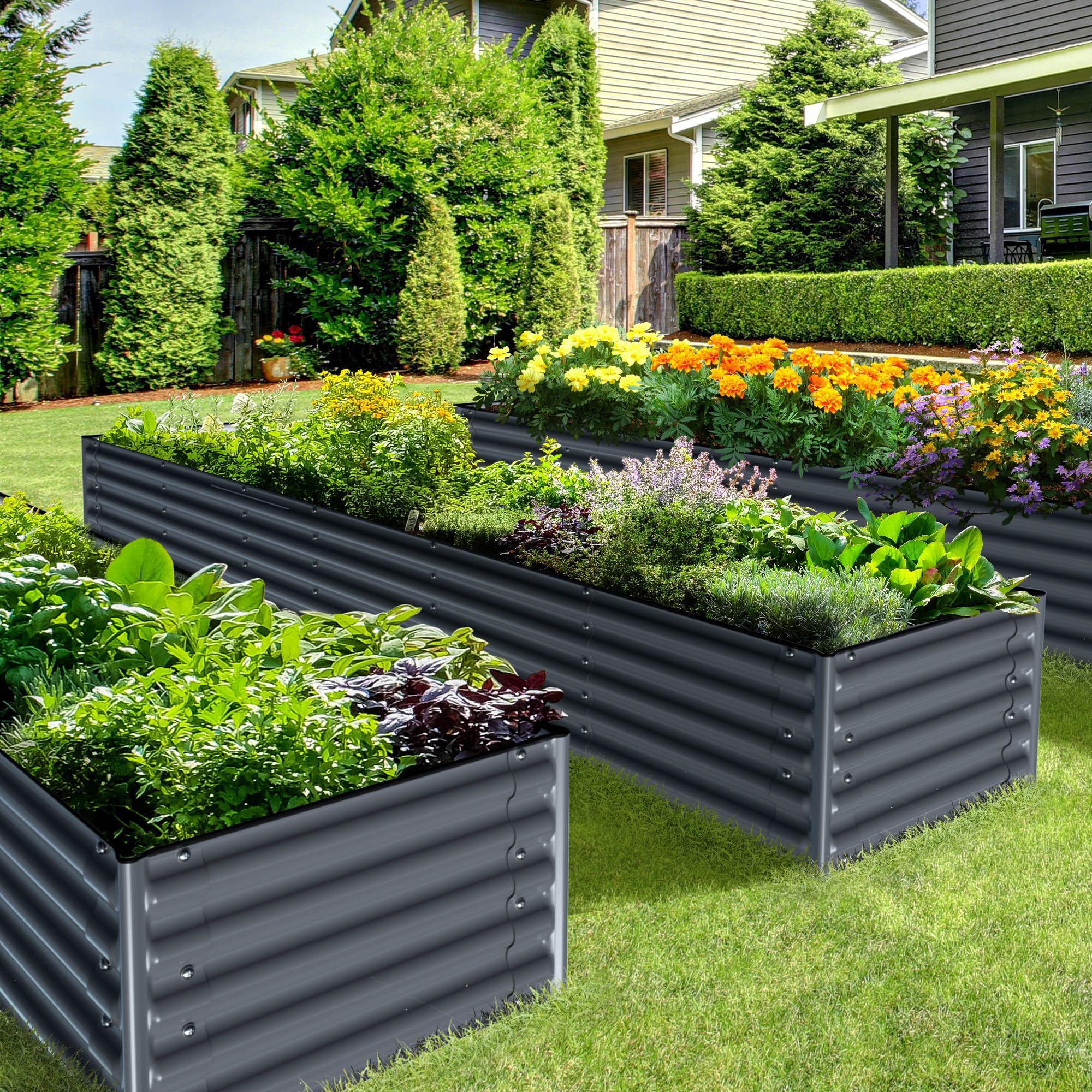 Olle Gardens 17" Tall Rectangle Infinity Raised Garden Bed - Energize Trek