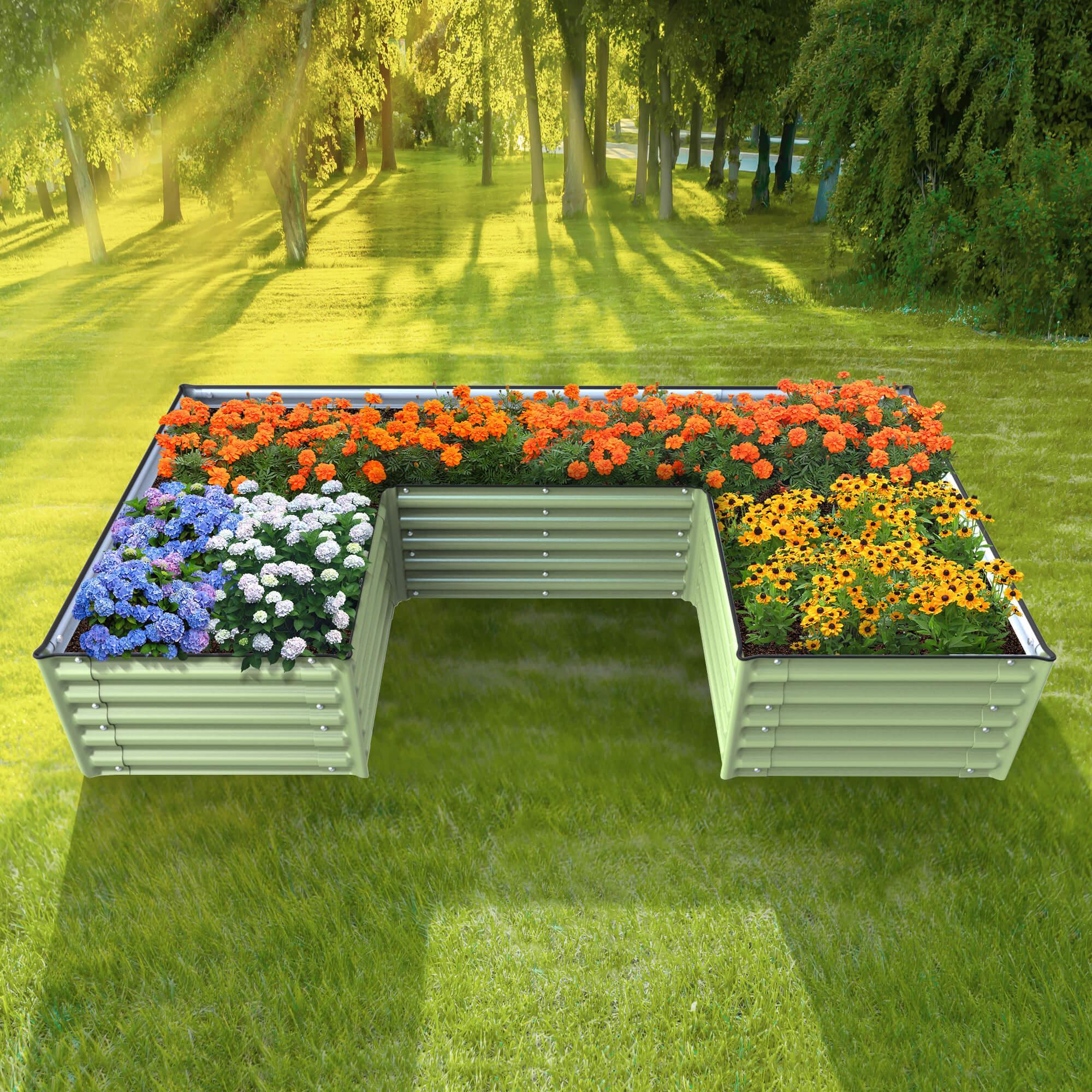 Olle Gardens 17" Tall "U" Shape Infinity Raised Garden Bed - Energize Trek