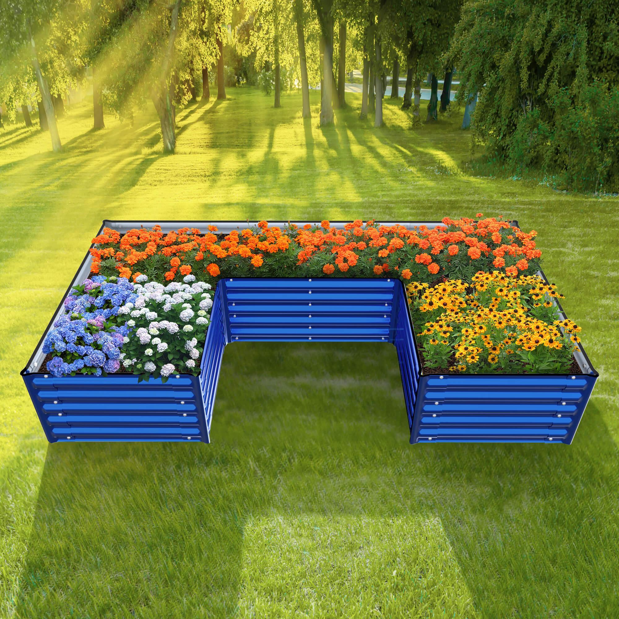 Olle Gardens 17" Tall "U" Shape Infinity Raised Garden Bed - Energize Trek