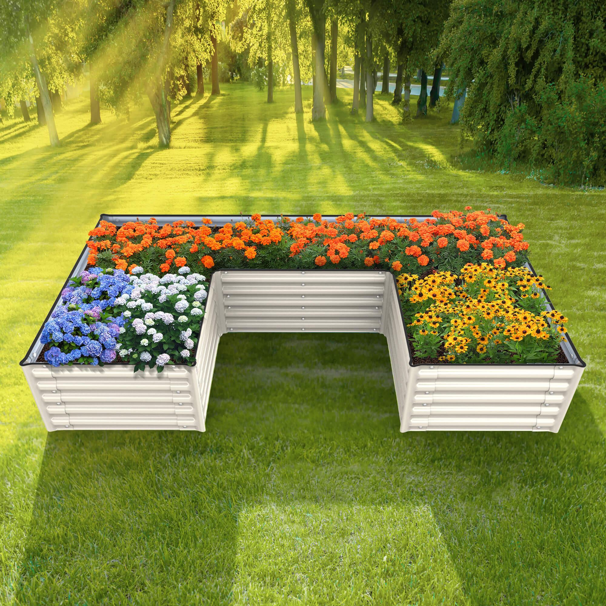 Olle Gardens 17" Tall "U" Shape Infinity Raised Garden Bed - Energize Trek