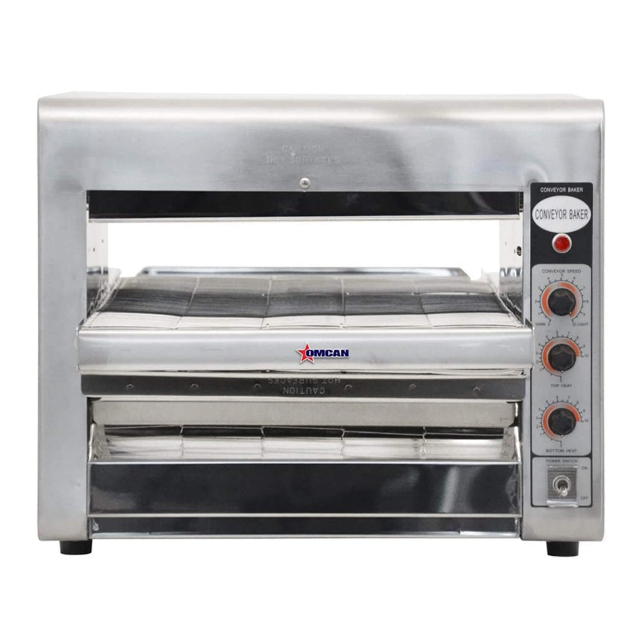 Omcan Premium Commercial Stainless Steel Conveyor Restaurant Countertop Pizza Baking Oven, 3600W (SAK48164) - Energize Trek