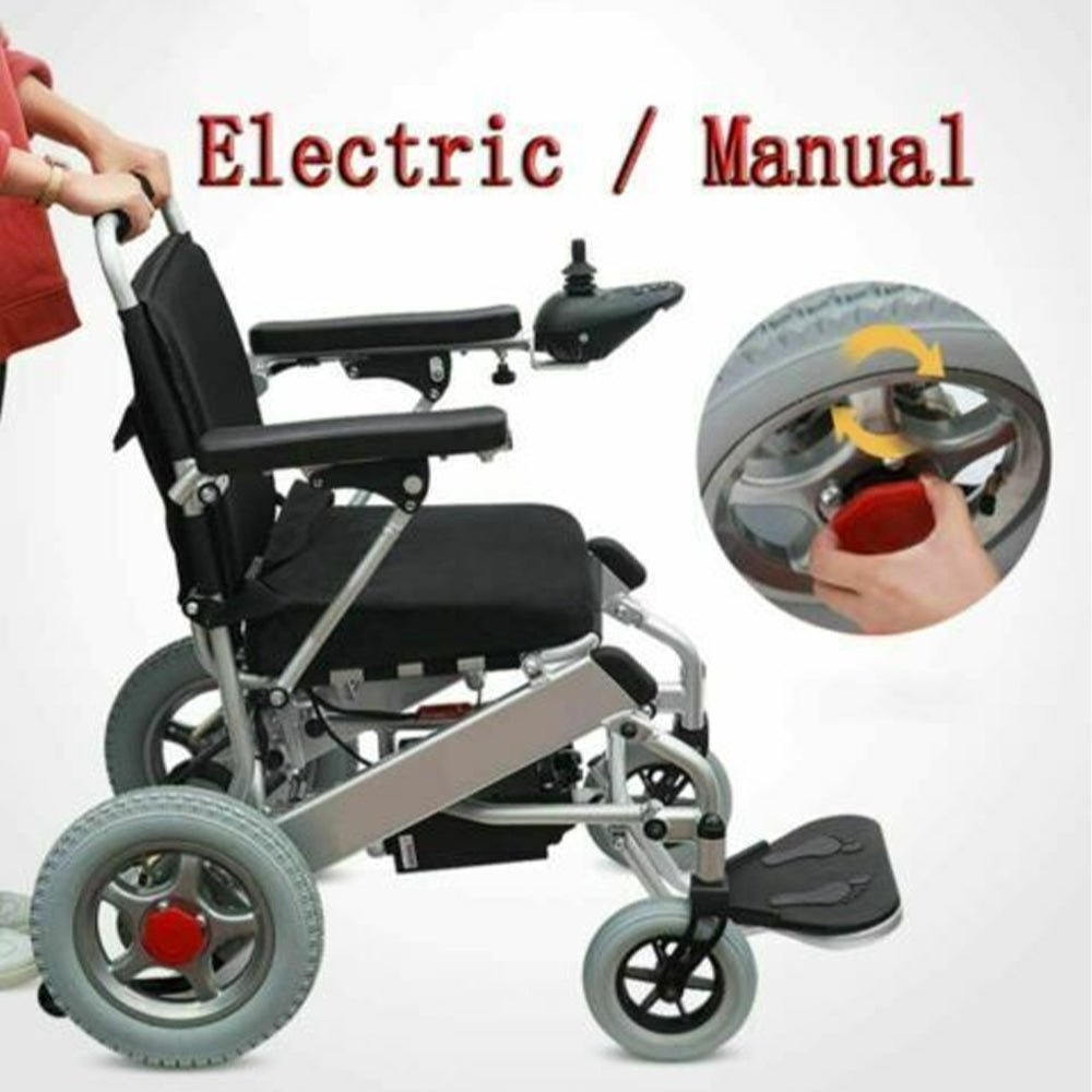 PCMOS WD602 17.5" Heavy Duty Electric Motorized Lightweight Wheelchair, 250LBS (97658124) - Energize Trek