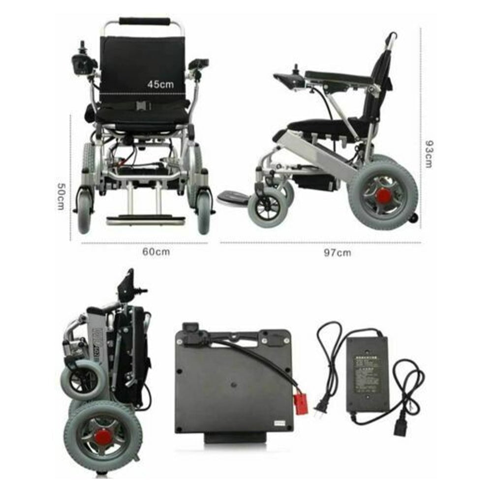 PCMOS WD602 17.5" Heavy Duty Electric Motorized Lightweight Wheelchair, 250LBS (97658124) - Energize Trek