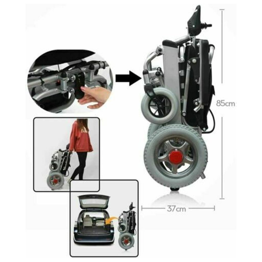 PCMOS WD602 17.5" Heavy Duty Electric Motorized Lightweight Wheelchair, 250LBS (97658124) - Energize Trek
