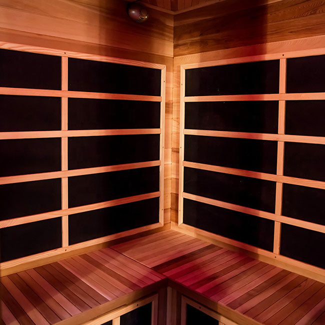 SAUNA EVOLUTION® Low EMF Indoor Wood Sauna With Carbon Panel Far Infrared 16 - Energize Trek