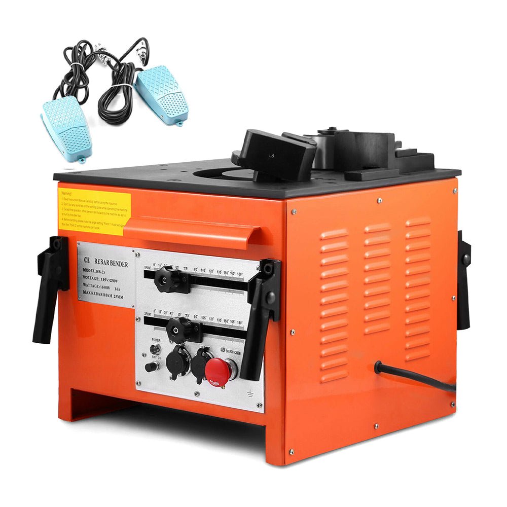 Portable Electric 1 Inch Rebar Metal Conduit Pipe Tube Bender W/ Foot Switch (96712584) - Energize Trek