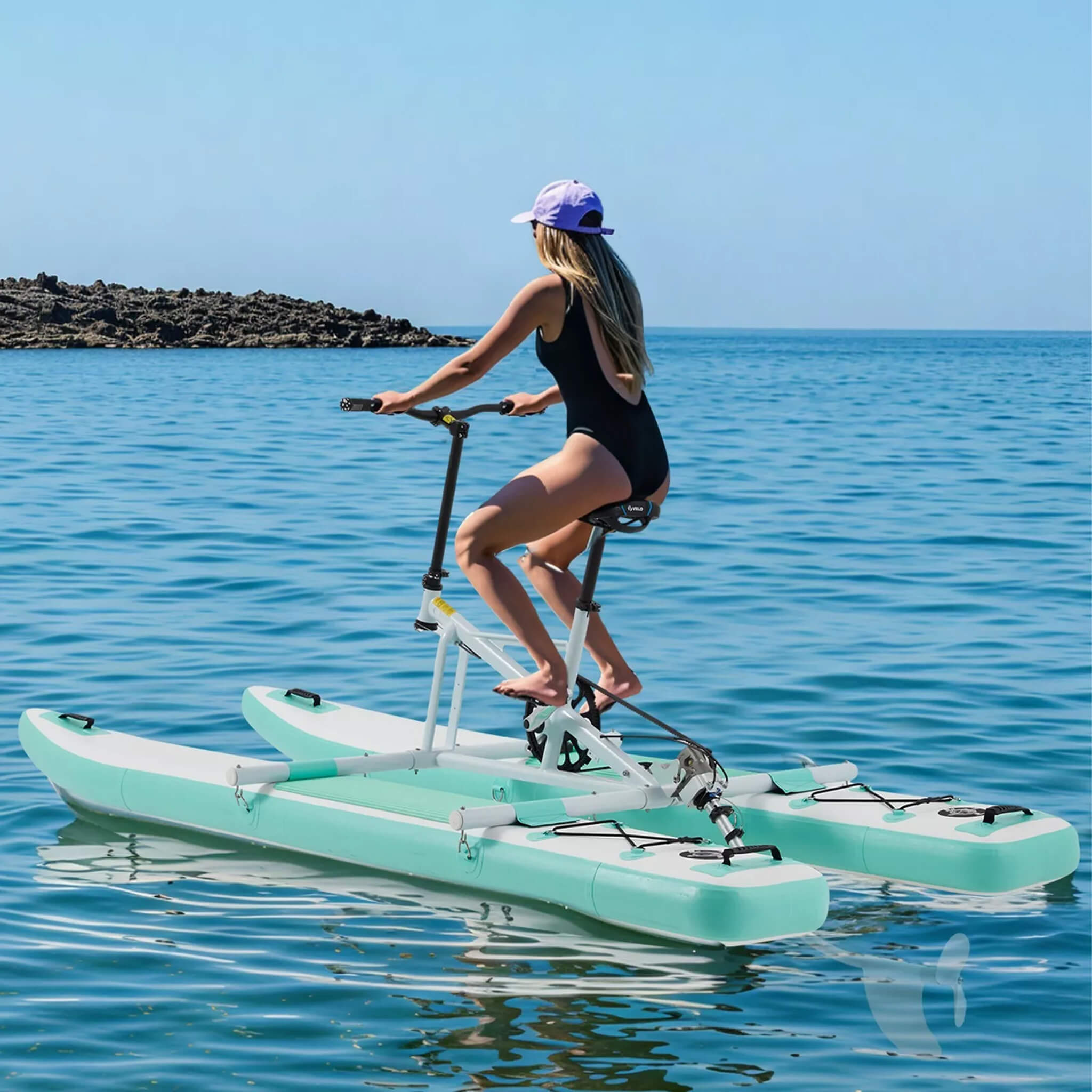 Portable Inflatable Water Marine Pedal Water Bike Kit With Accessories (SAK61284) - Energize Trek