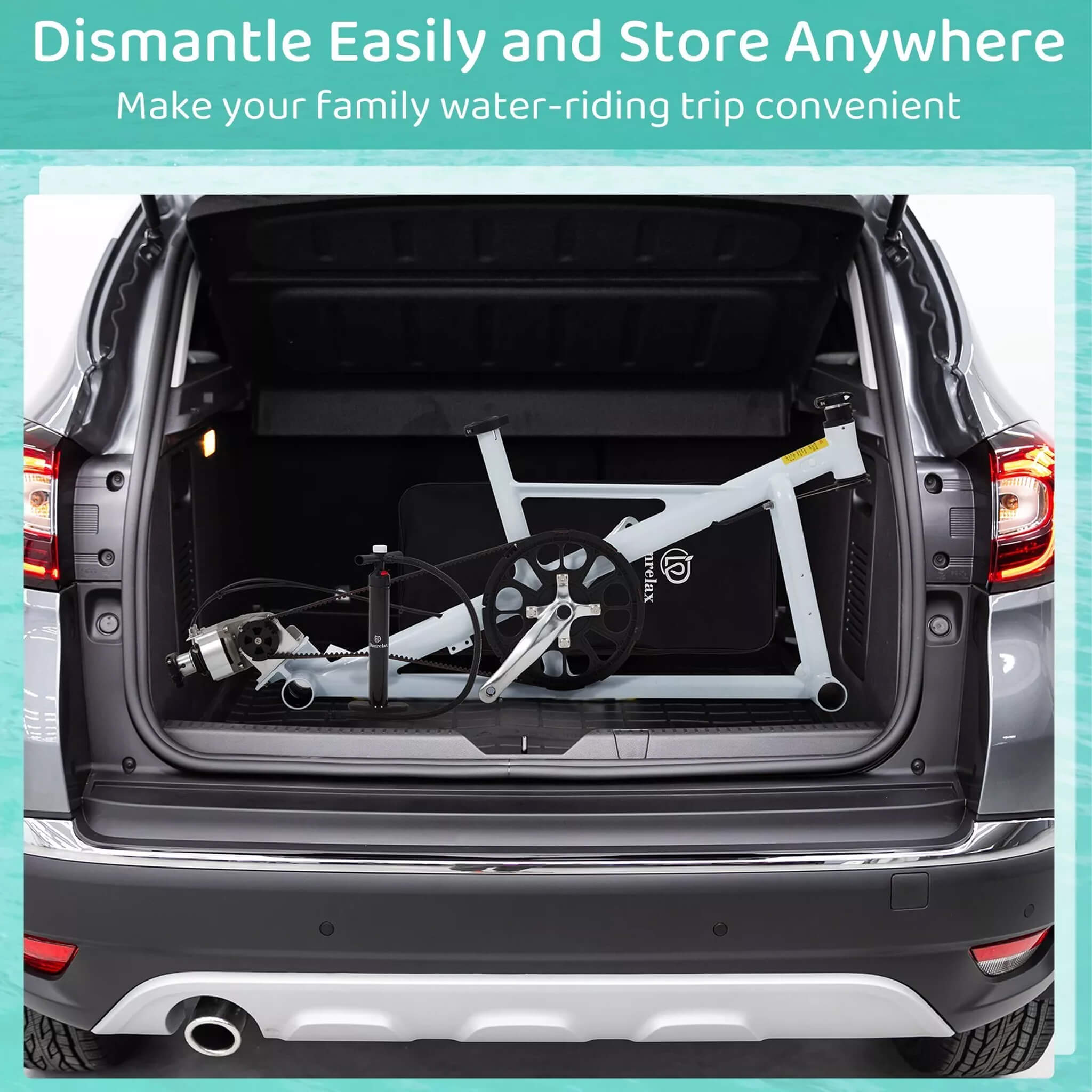 Portable Inflatable Water Marine Pedal Water Bike Kit With Accessories (SAK61284) - Energize Trek