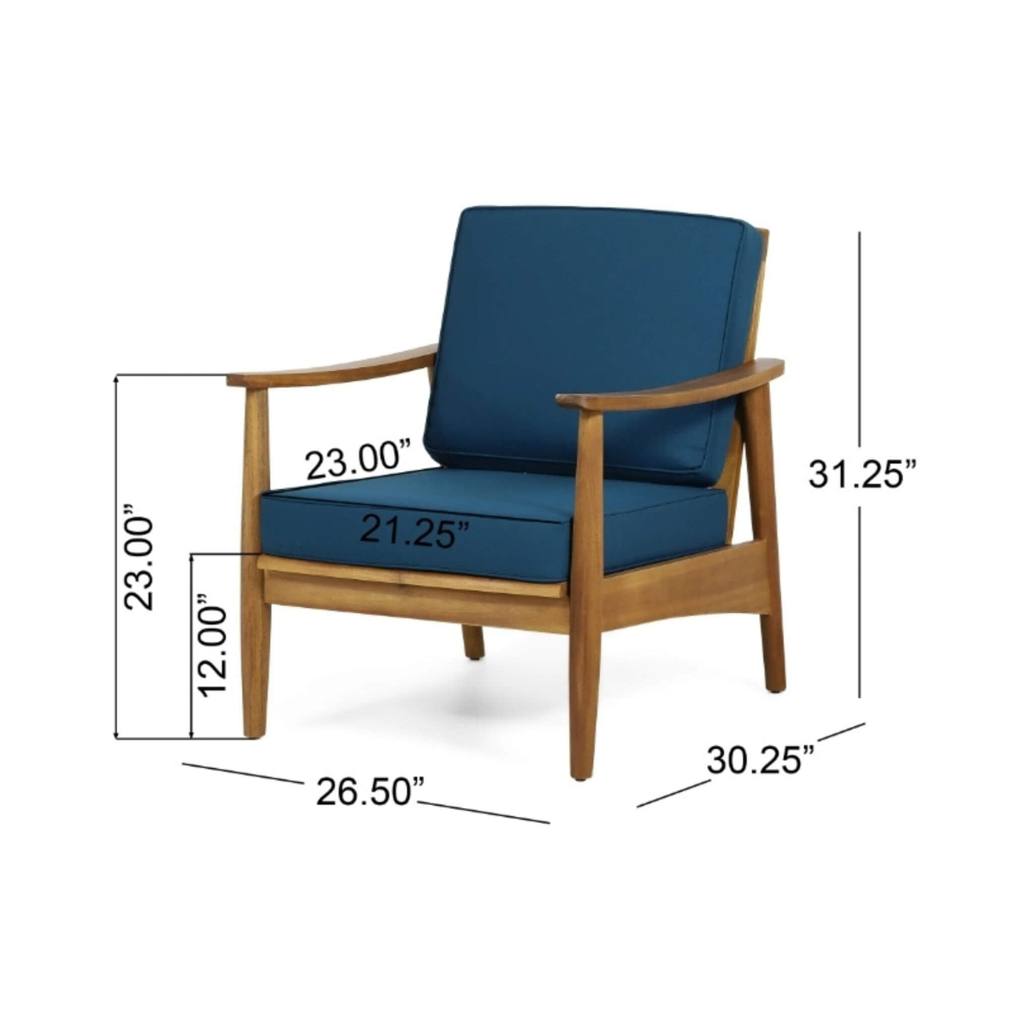 Premium 4-Piece Wooden Outdoor Patio Conversation Seating Set With Cushions (SAK31469) - Energize Trek