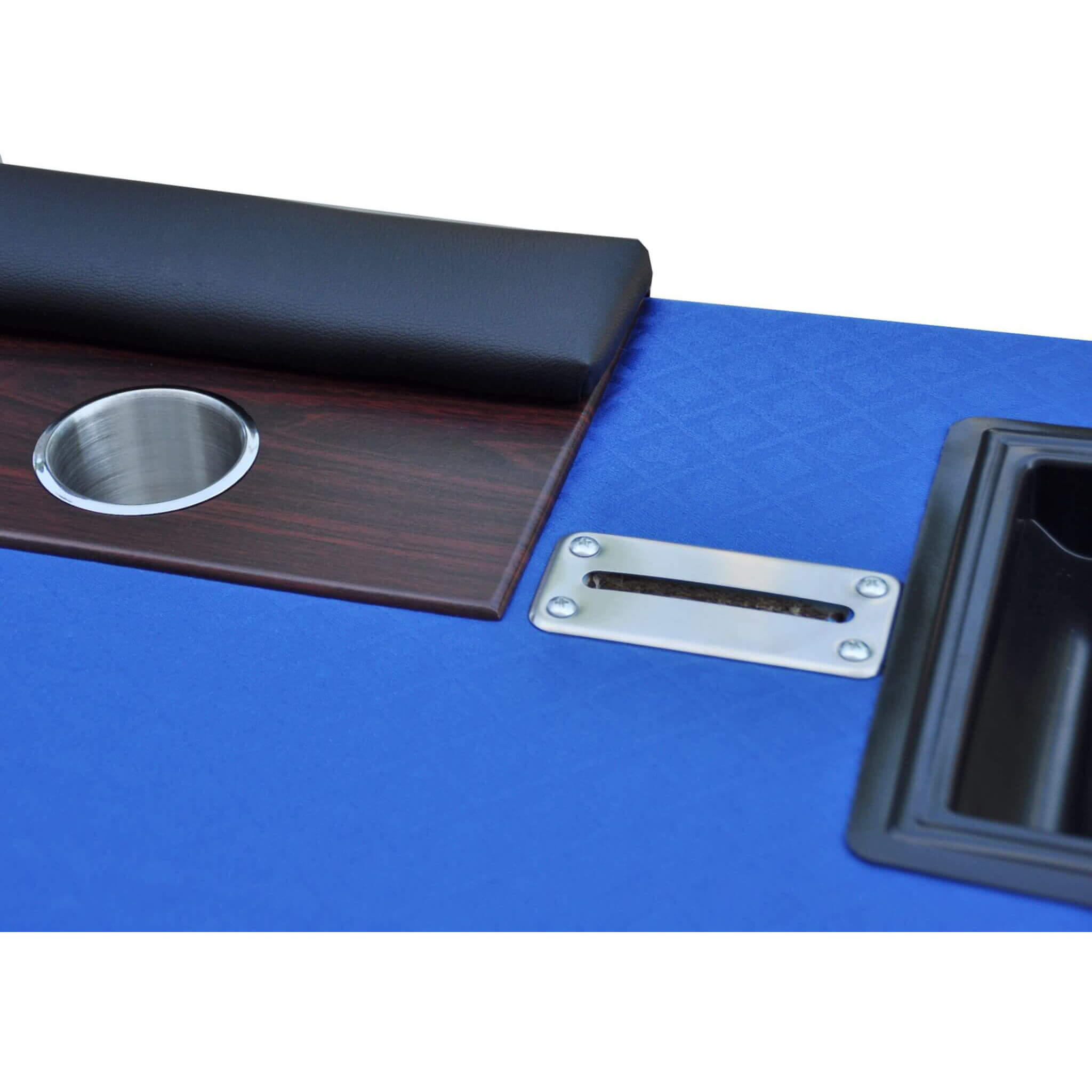 Premium 96 Inch Poker Table With U Shape Legs, Drox Box, Chips Tray (SAK40152) - Energize Trek