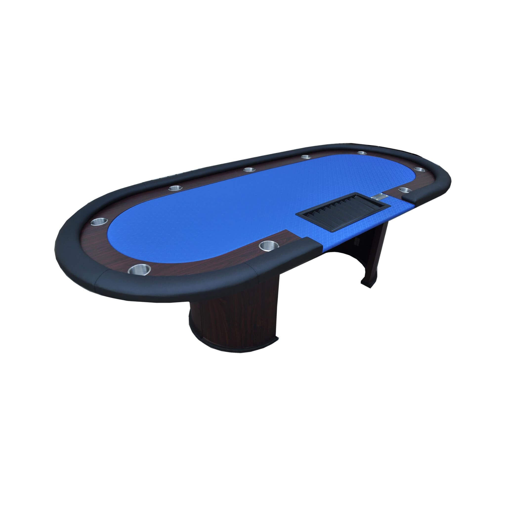 Premium 96 Inch Poker Table With U Shape Legs, Drox Box, Chips Tray (SAK40152) - Energize Trek