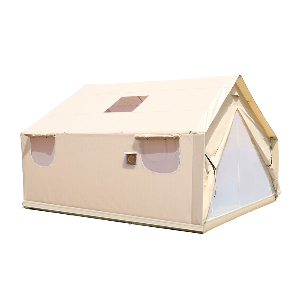 Premium Canvas Frame Fire Water Camping Wall Hunting Tent, 12x14' (SAK92461) - Energize Trek