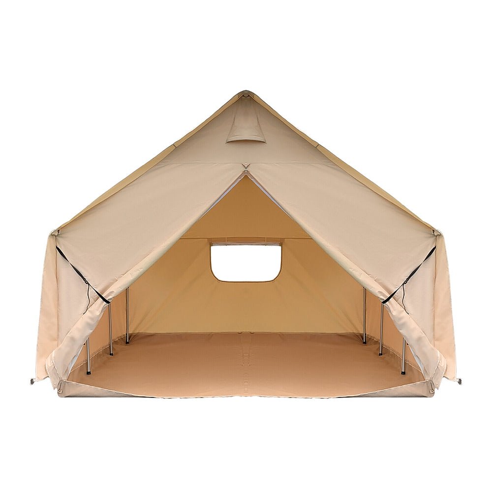 Premium Canvas Frame Fire Water Camping Wall Hunting Tent, 12x14' (SAK92461) - Energize Trek