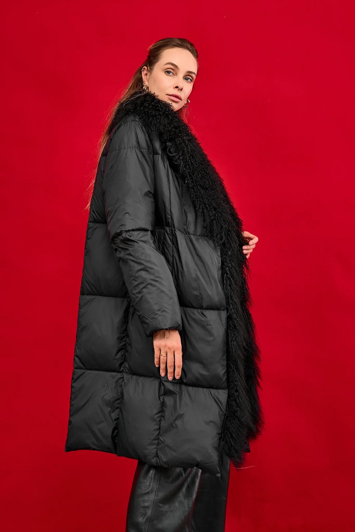 Genuine Lama Fur Premium Down Coat - Energize Trek