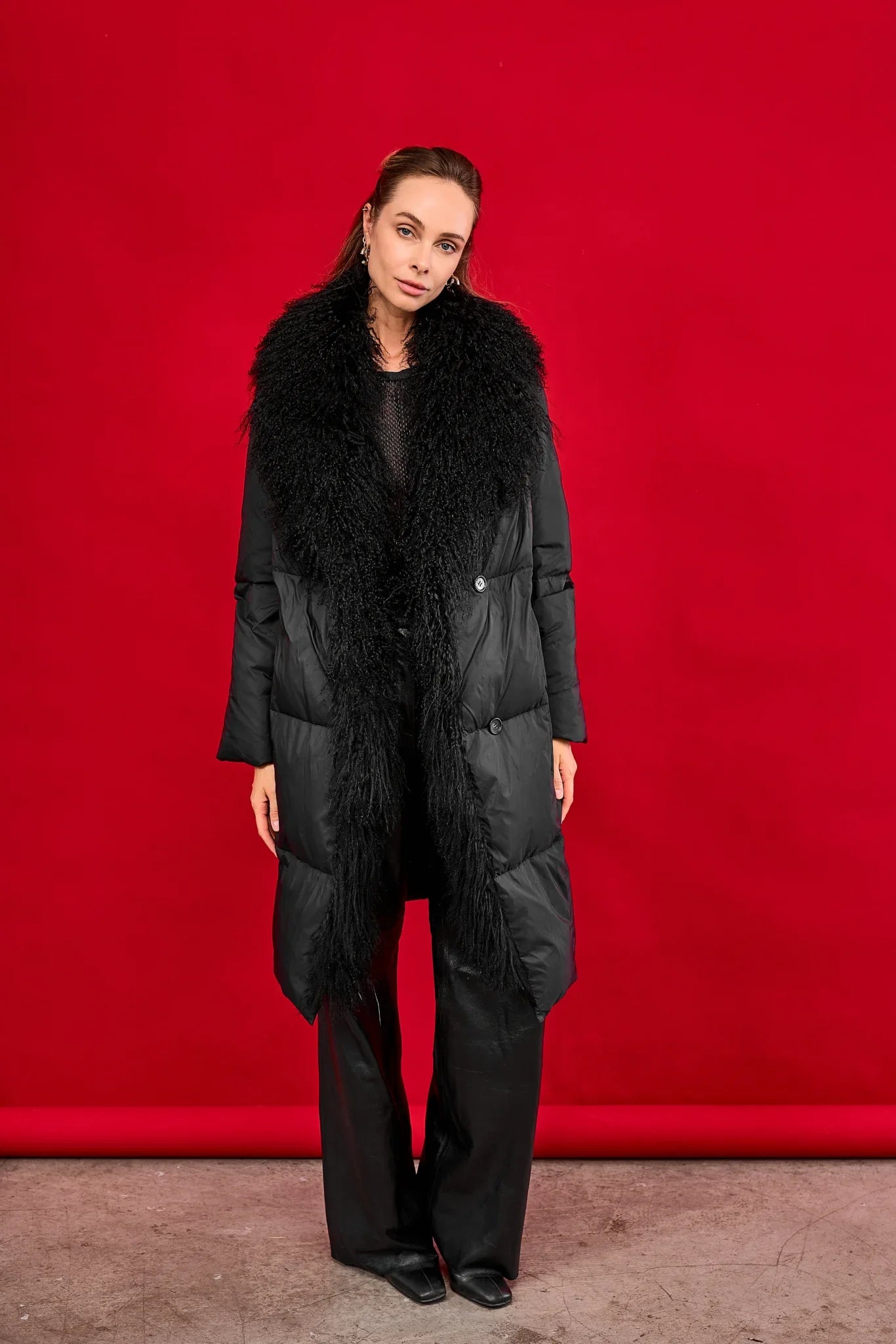 Genuine Lama Fur Premium Down Coat - Energize Trek