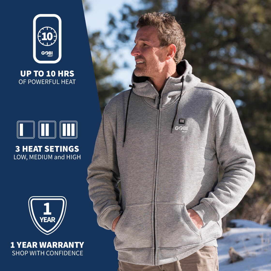 Ridge Mens Heated Hoodie - Energize Trek