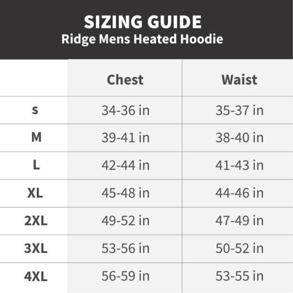 Ridge Mens Heated Hoodie - Energize Trek