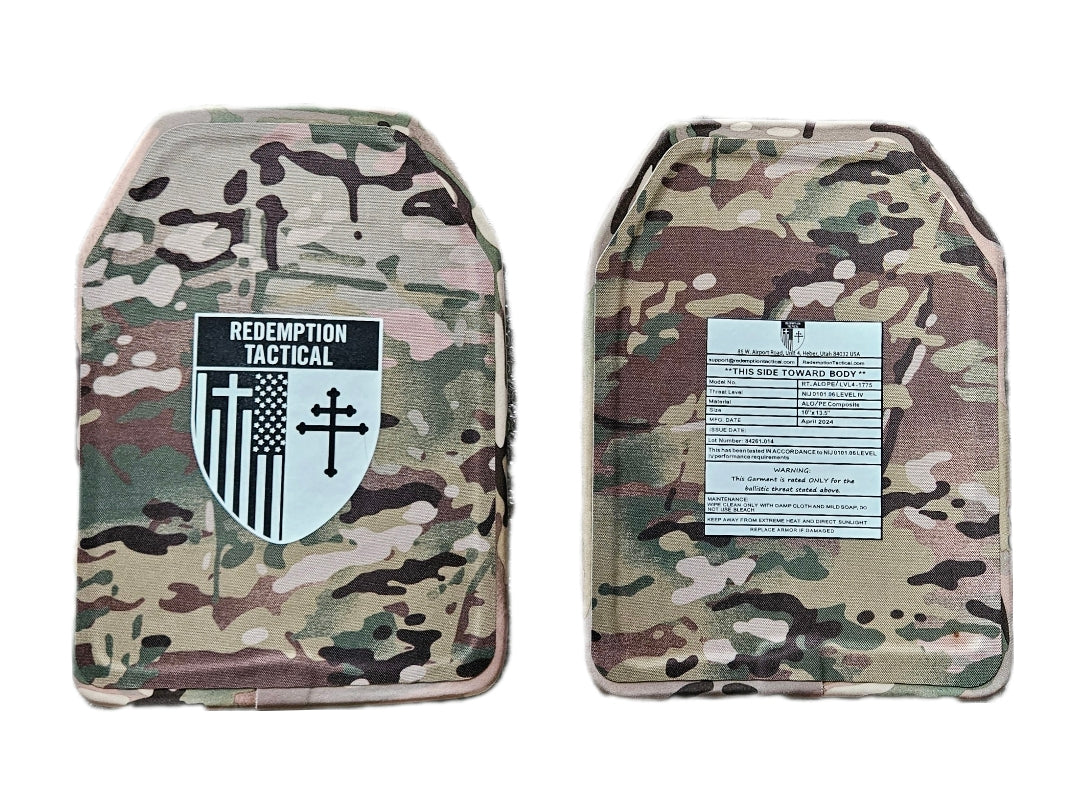 BIG BOY Crusader 2.0 XL Armor COMBO PACKAGE LIGHTWEIGHT LEVEL IV (2) XL Ceramic Front/Back Plates - Energize Trek
