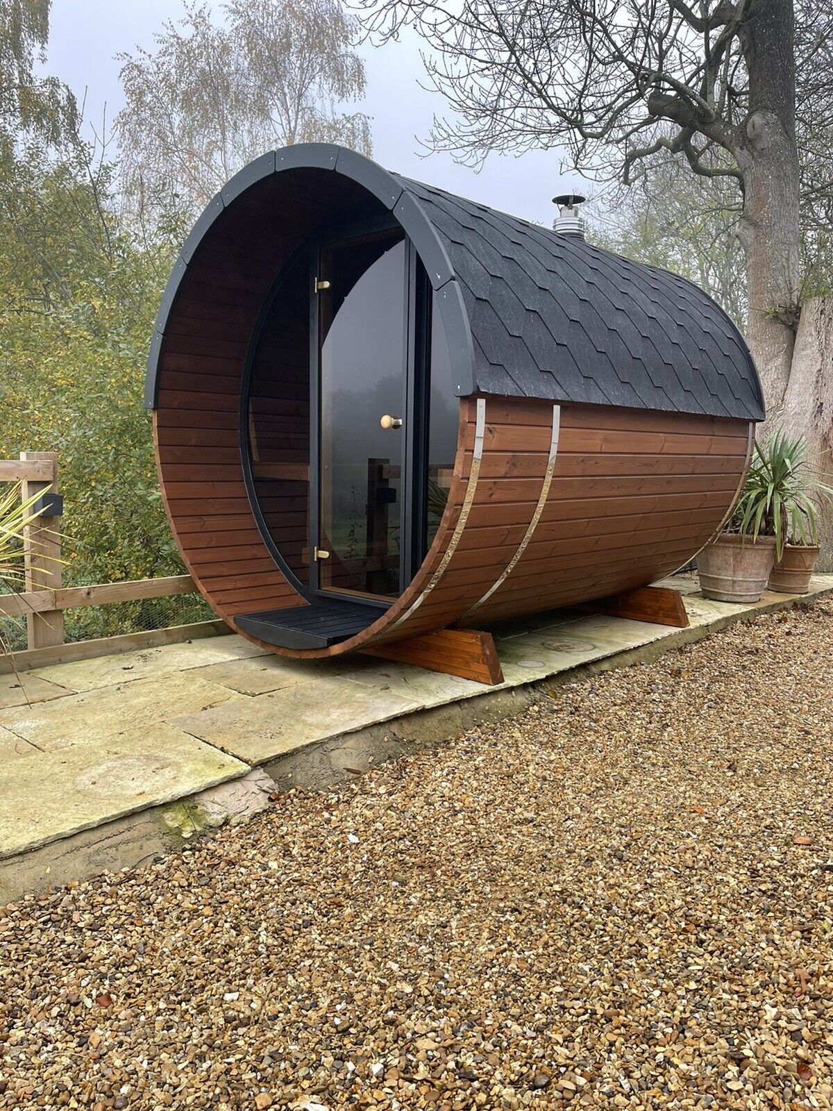 SAUNA EVOLUTION® Barrel Sauna Serenity Nature Air 7 - Energize Trek