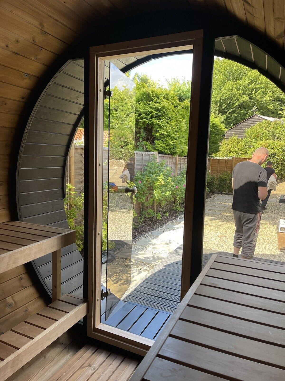 SAUNA EVOLUTION® Barrel Sauna Serenity Nature Air 7 - Energize Trek