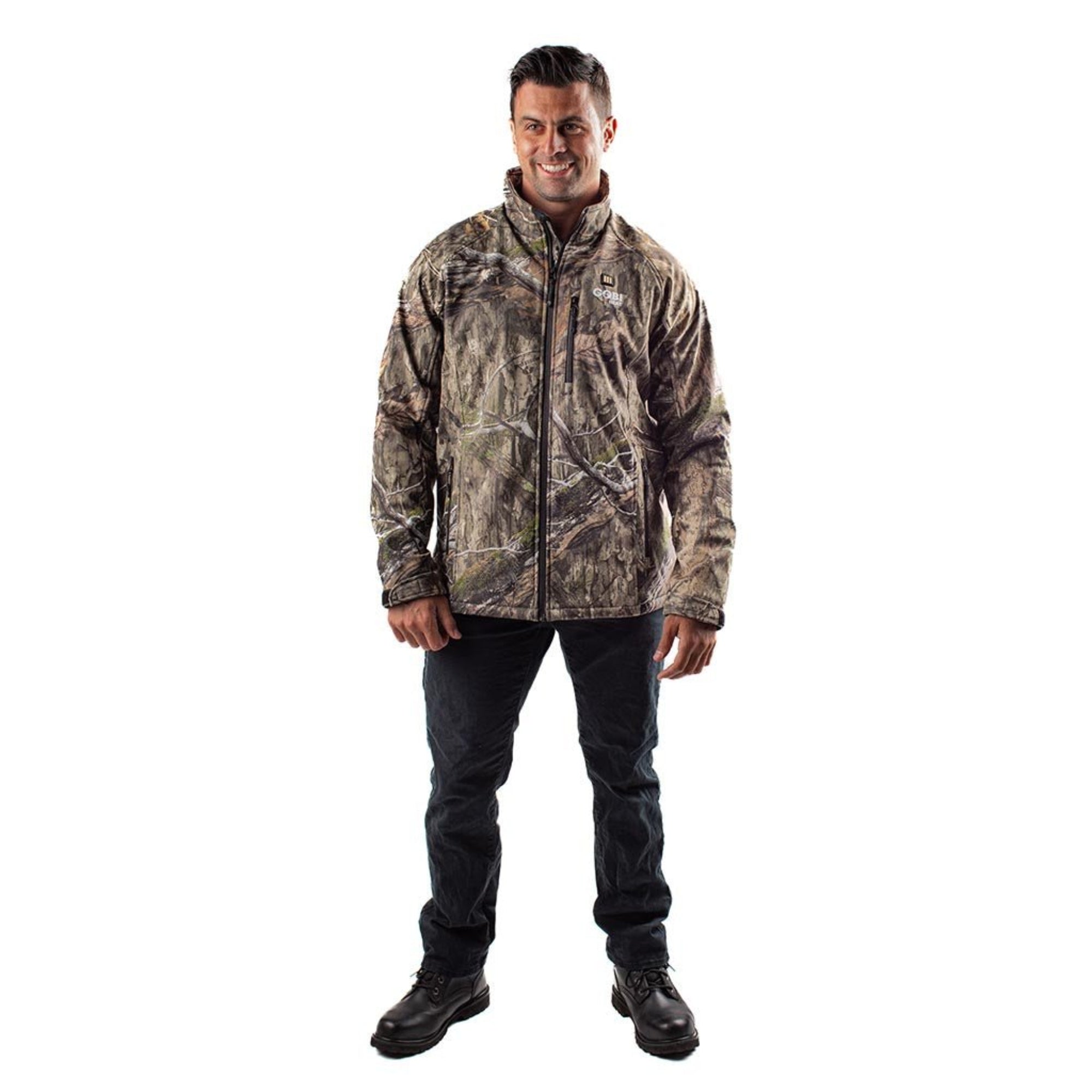 Sahara Heated Hunting Jacket - Mossy Oak Camo - Energize Trek