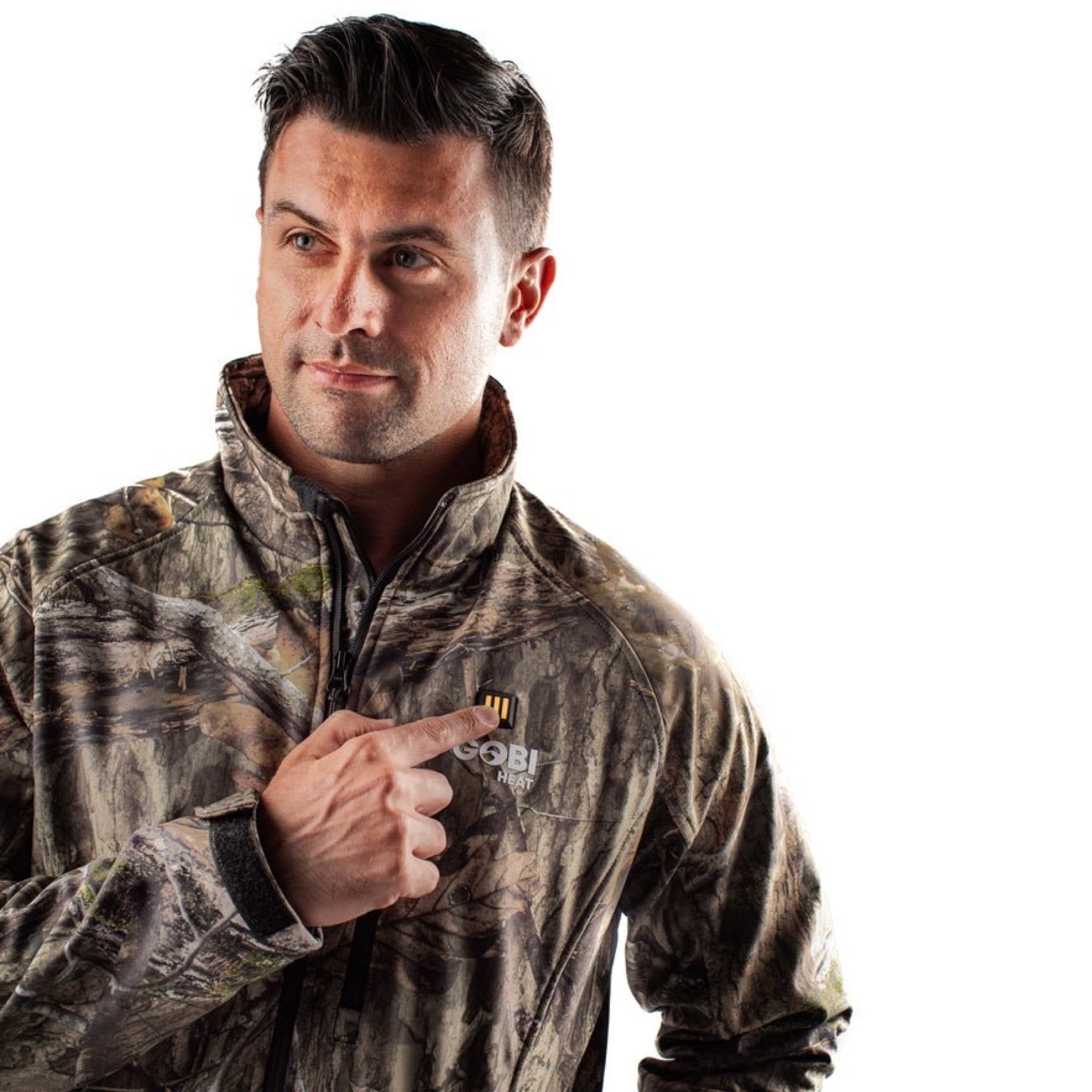 Sahara Heated Hunting Jacket - Mossy Oak Camo - Energize Trek
