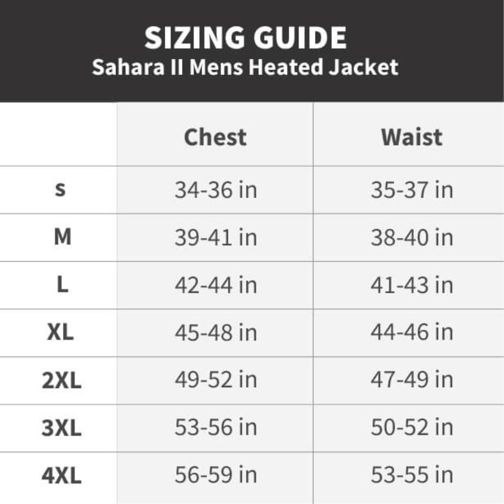 Sahara II Men's Heated Jacket - Energize Trek