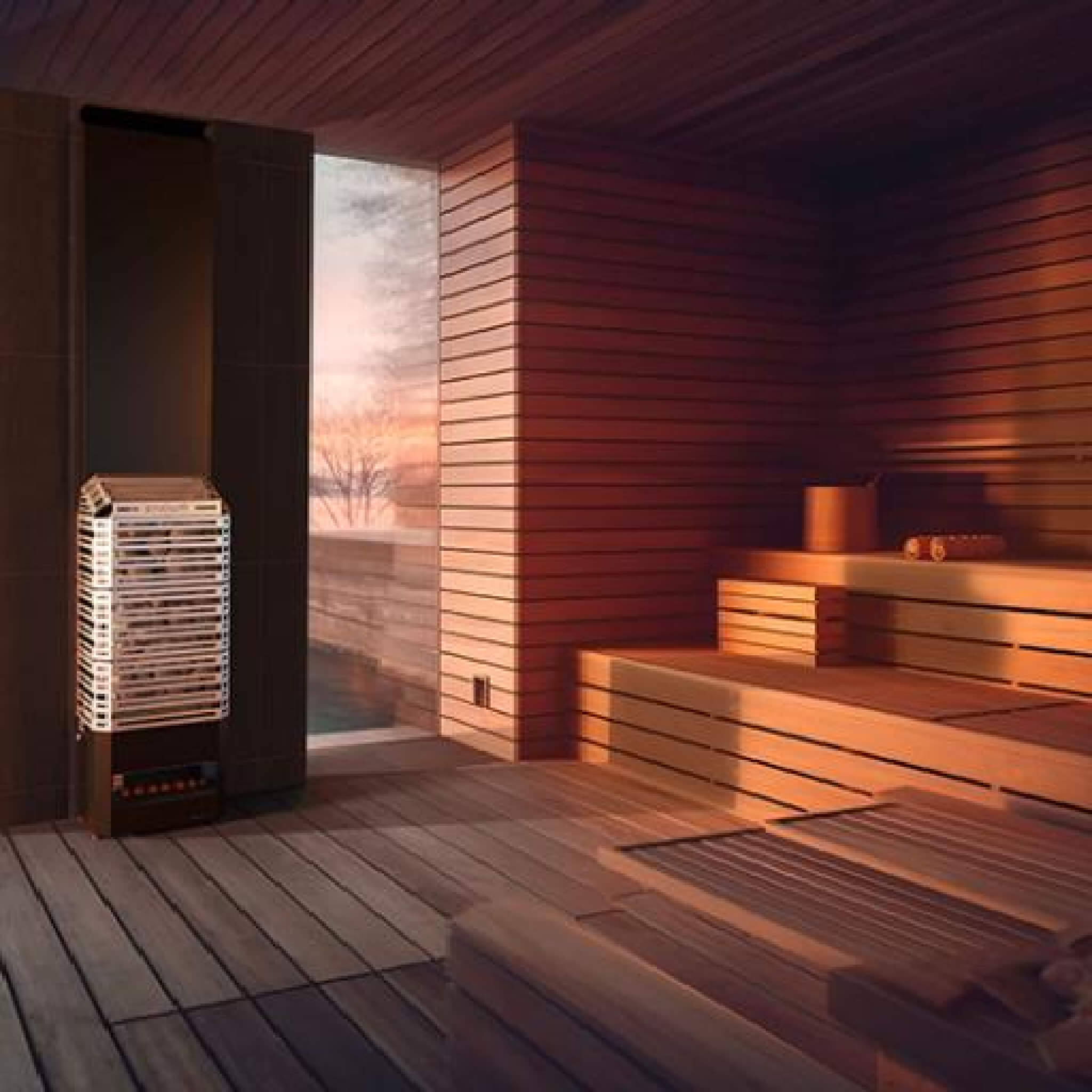 Saunum Air 5/7 Sauna Heater With Climate Equalizer, AirIQ Wi-Fi Control & Stones (SAK32184) - Energize Trek