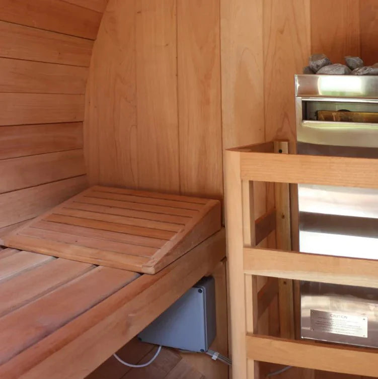 Scandia 4-Person Barrel Sauna Kit – Traditional Electric Sauna for Home Wellness & Relaxation - Energize Trek